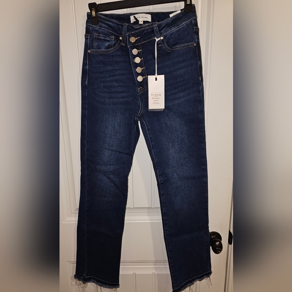 Risen cross over button down jeans